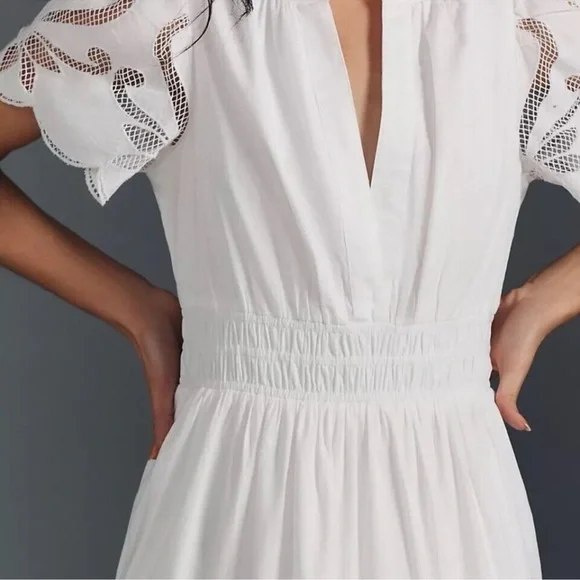 Anthropologie Somerset Maxi: Cutwork Edition in White.  Size: Small - Picture 2 of 8